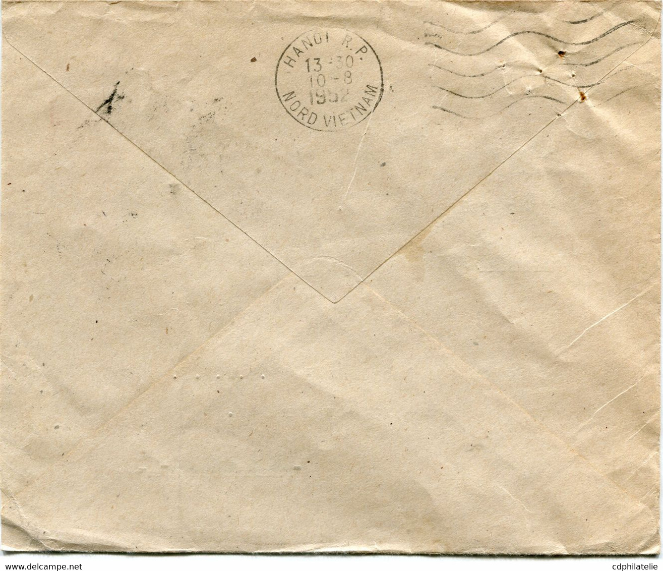 VIET-NAM LETTRE DEPART SAIGON 9-8-1952 VIET-NAM POUR LE NORD VIETNAM - Viêt-Nam