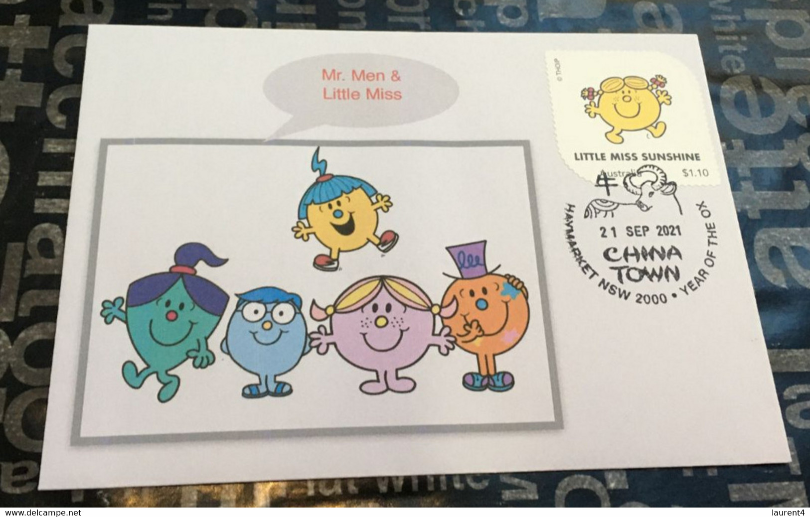 23-9-2021 - Australia - Mr Men & Little Miss - 1 Presetation Folder With 1 FDI - 21st September 2021 Cover - Presentation Packs