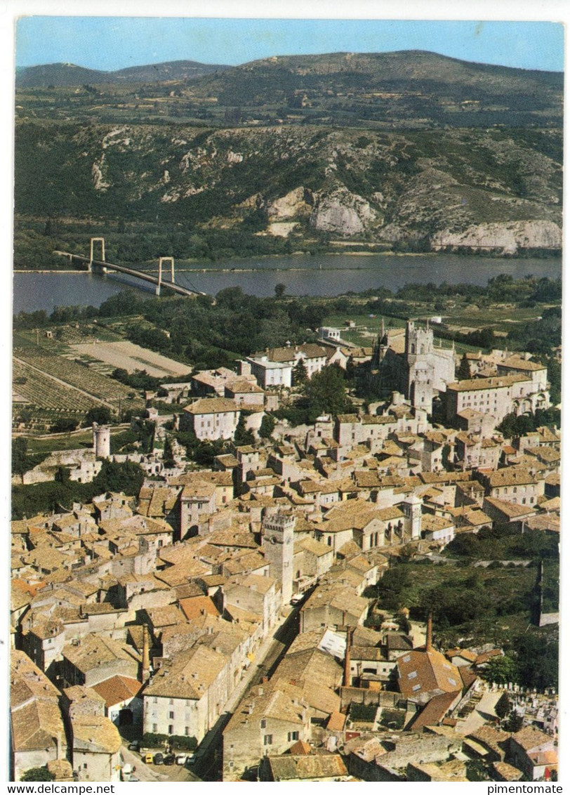 VIVIERS SUR RHONE LA VILLE ET LA VALLEE DU RHONE VUE GENERALE AERIENNE - Viviers