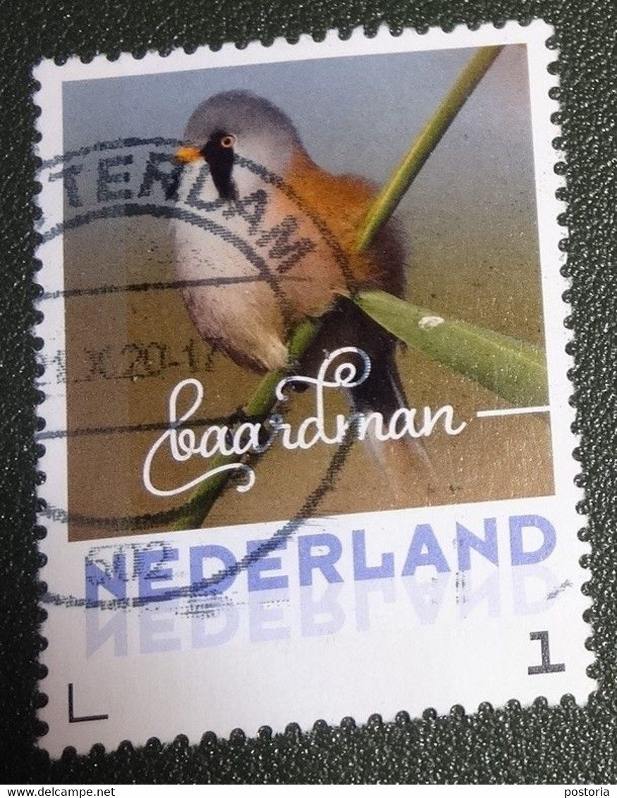 Nederland - NVPH - 3013 - Vogels - 2017 - Persoonlijk Gebruikt - Cancelled - Vogels - Baardman - Timbres Personnalisés