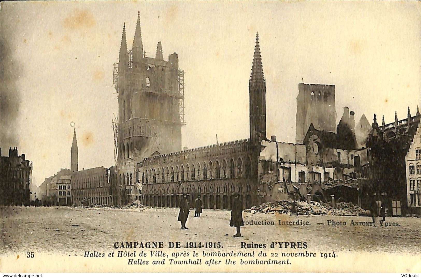 034 754 - CPA - Belgique - Campagne De 1914-1915 - Ruines D'Ypres - Ieper