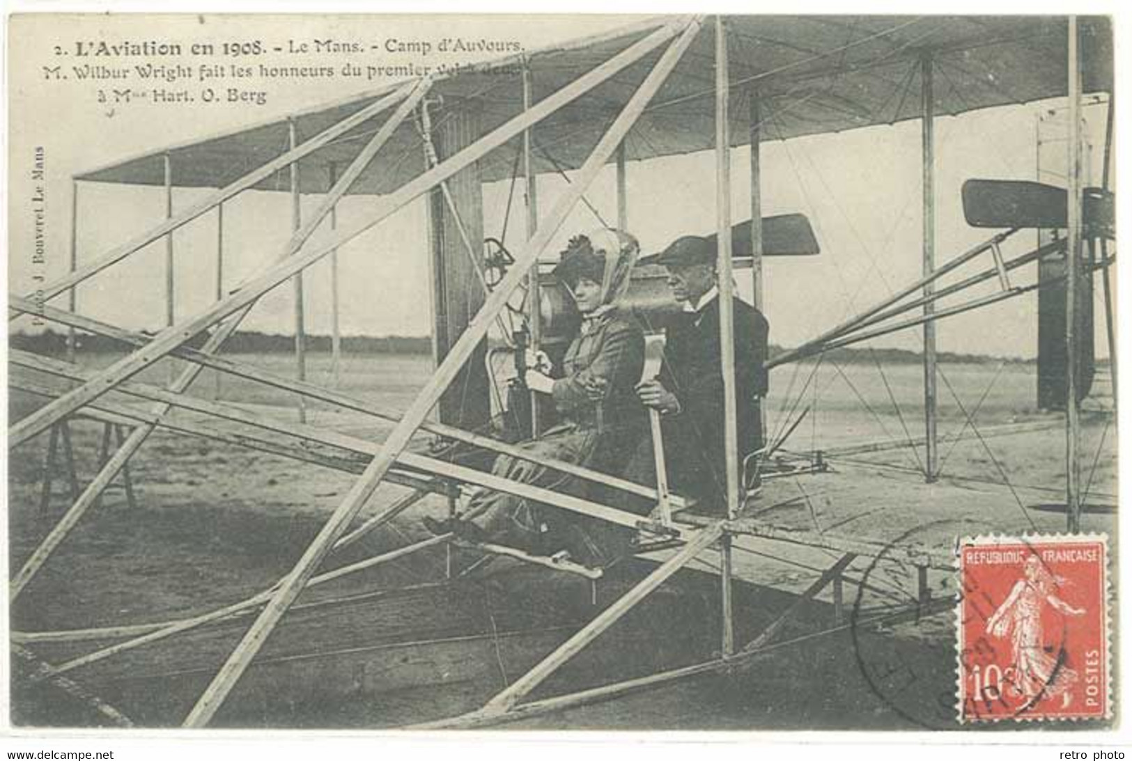 Cpa Le  Mans - L'aviation En 1908 - Camp D'Auvours - M. Wilbur Wright Fait Les Honneurs ...  ( S.6172 ) - Le Mans