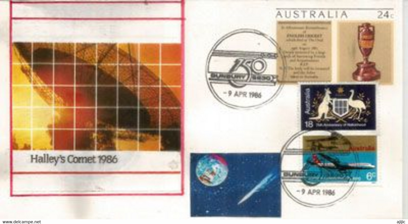 AUSTRALIE.Passage De La Comète De Halley En Australie,au-dessus De La Ville De Bunbury (WA) 9 Avril 1986 - Ozeanien