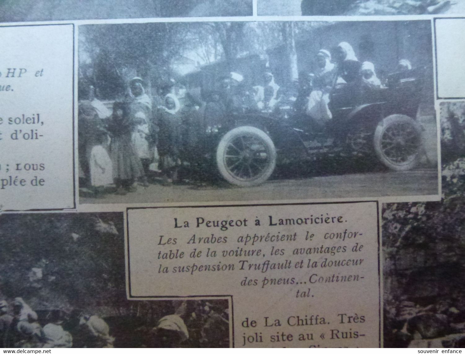 Paris Roubaix Cyclisme Avril 1905 Automobile Traversée de l'Algérie Pneu Continental Cycliste