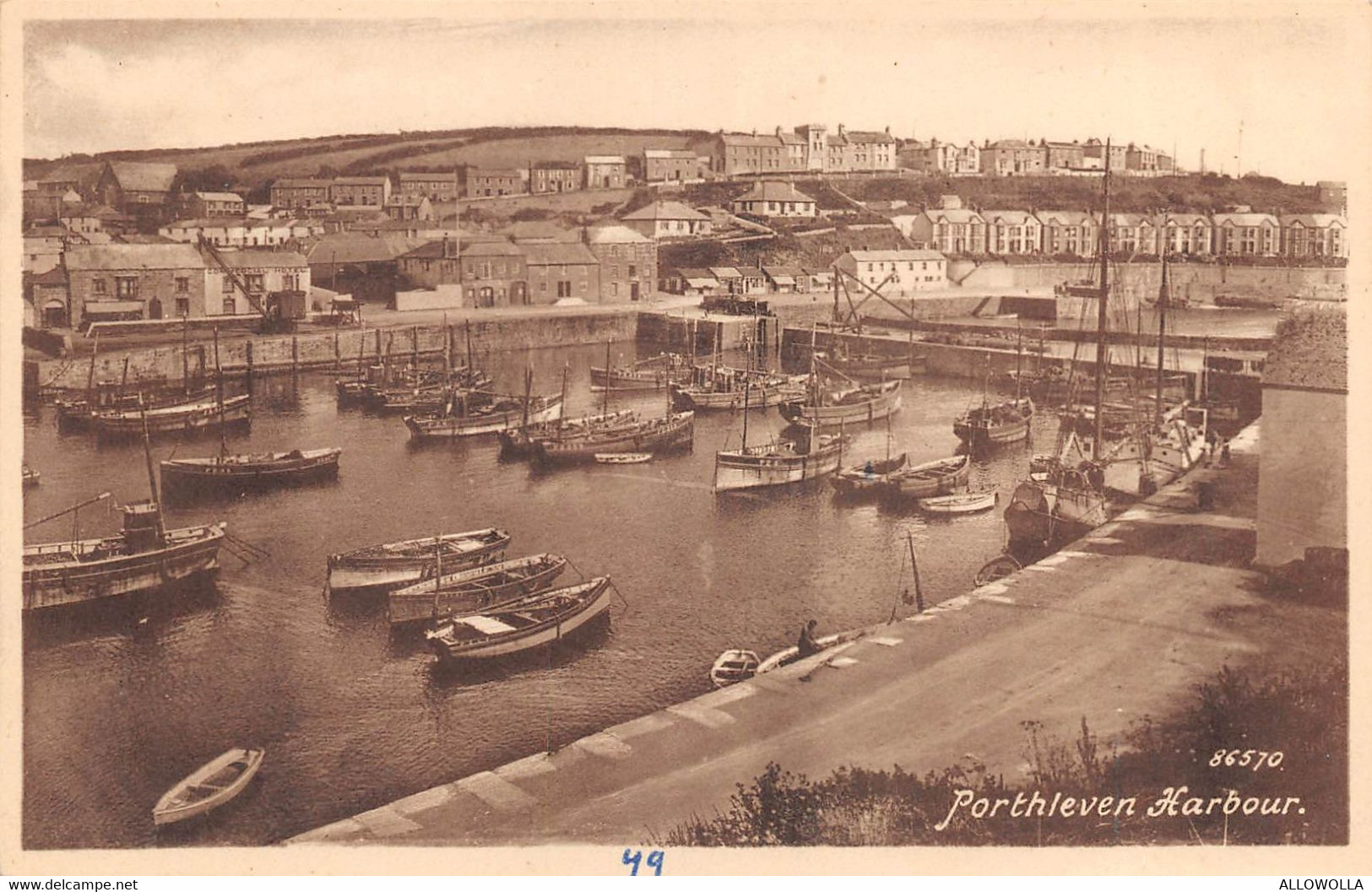 14003" PORTHLEVEN HARBOUR " -VERA FOTO-CART. POST. NON SPED. - St.Ives