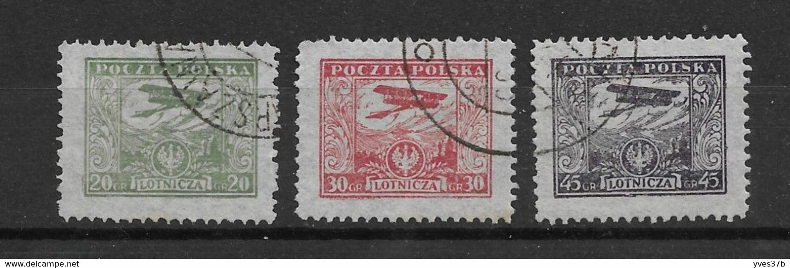 POLOGNE N°7/9 Oblitéré - TTB - - Gebraucht