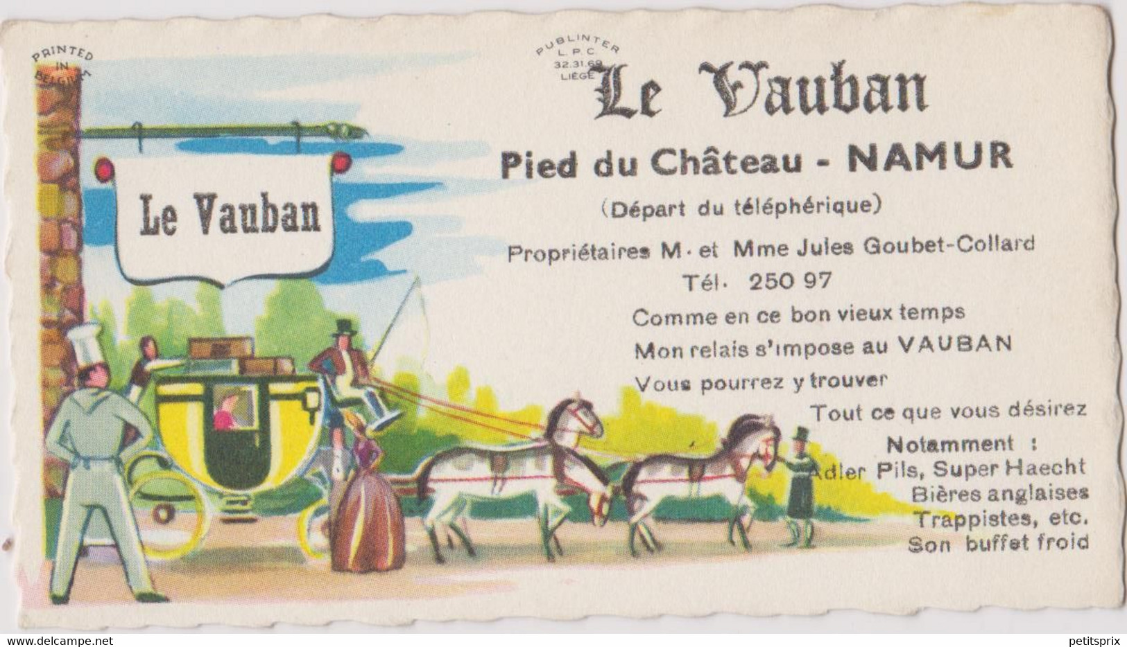 CDV 10 X 5,5 Cm Namur Le Vauban - Visiting Cards