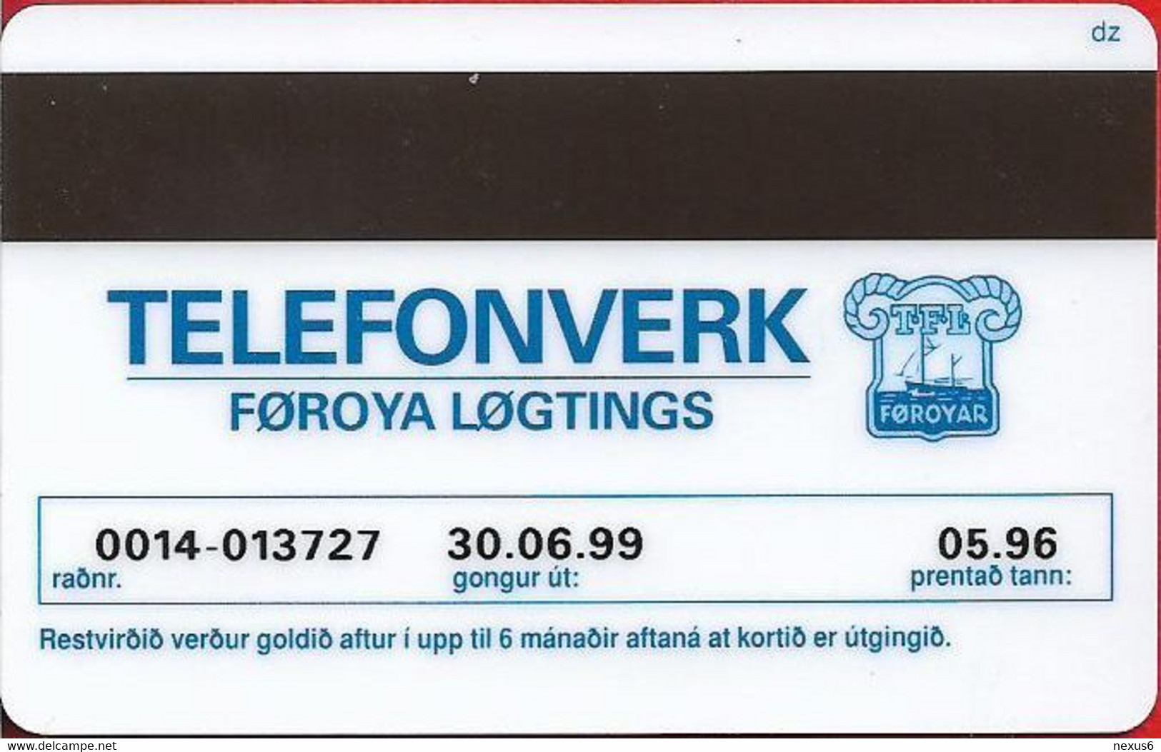 Faroe - Faroese Telecom (Magnetic) - Jørgen-Frantz Jacobsen - 30Kr. - 30.000ex, Used - Faroe Islands