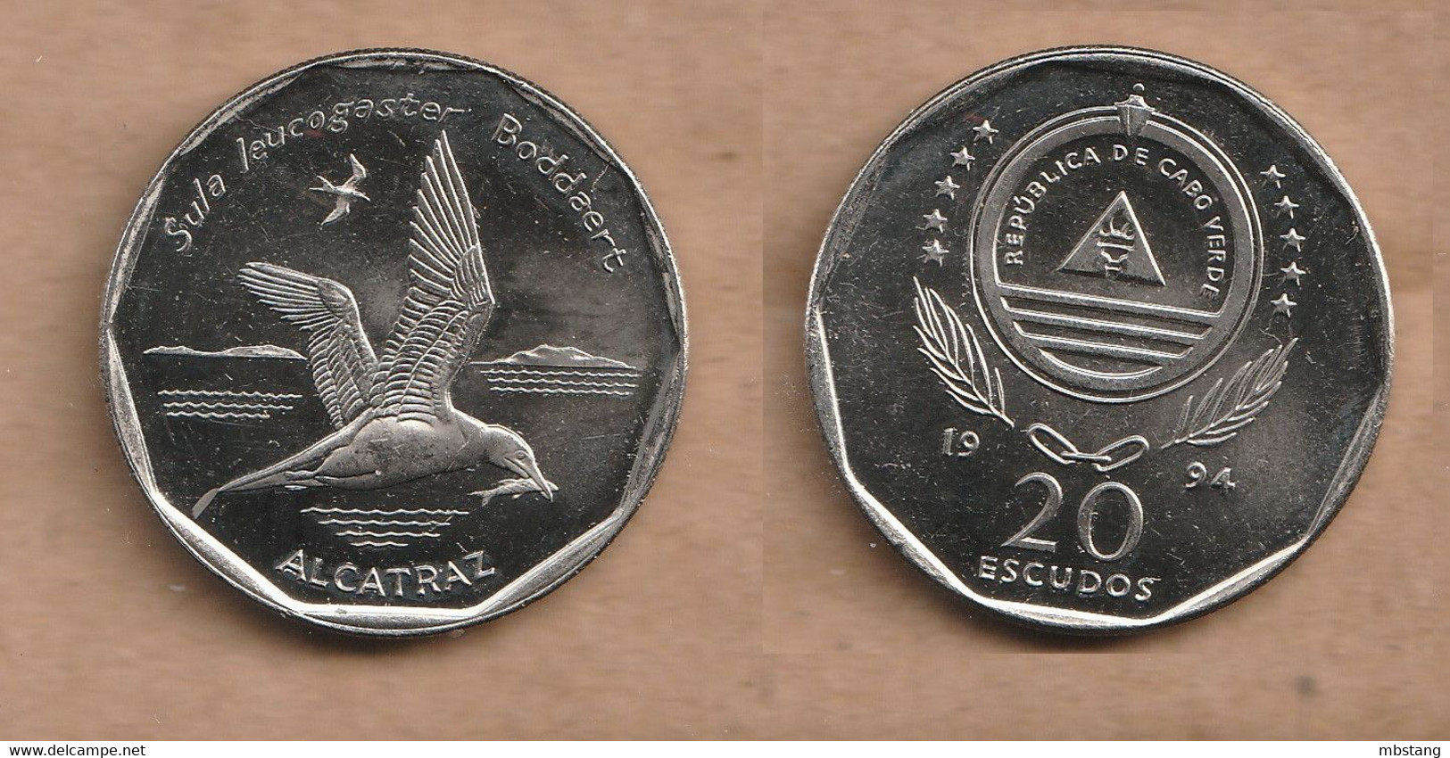 Cabo Verde 20 Escudos (Brown Booby) 1994 Nickel Plated Steel • 5.9 G • ⌀ 25 Mm KM# 30 - Cap Vert