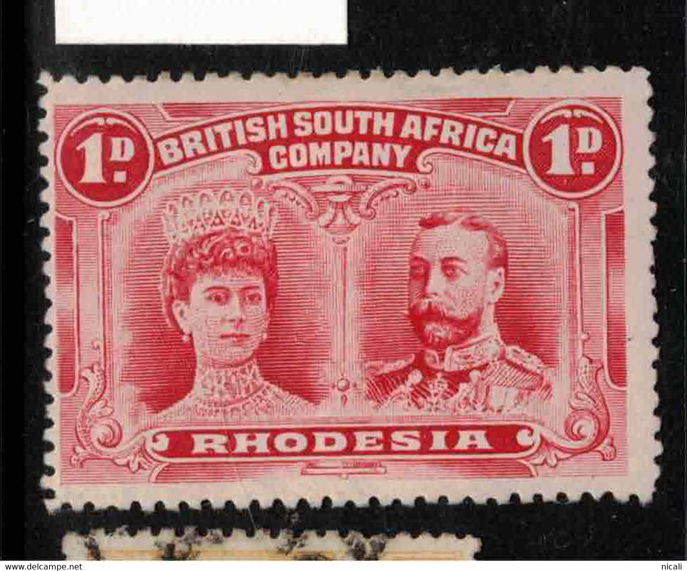 RHODESIA 1910 1d Bright Carmine SG 123 HM #BAD1 - Other & Unclassified