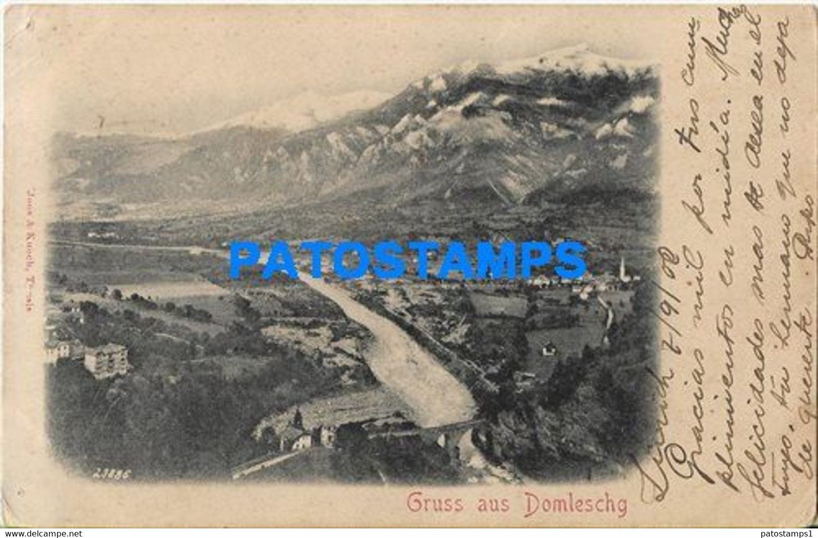 170323 SWITZERLAND GRUSS AUS DOMLESCHG VIEW GENERAL POSTAL POSTCARD - Domleschg