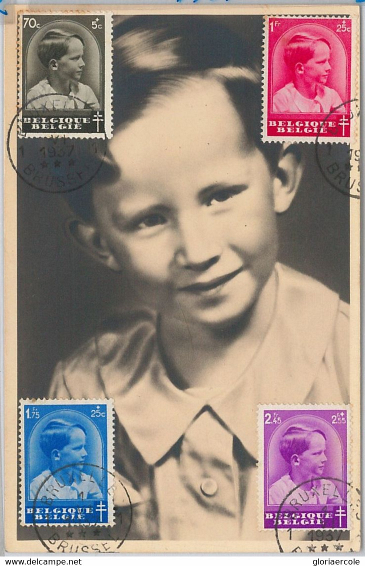 56993 - BELGIUM - POSTAL HISTORY: MAXIMUM CARD 1937 - ROYALTY - 1934-1951