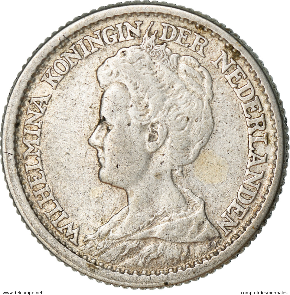 Monnaie, Pays-Bas, Wilhelmina I, 25 Cents, 1918, TTB, Argent, KM:146 - 25 Centavos