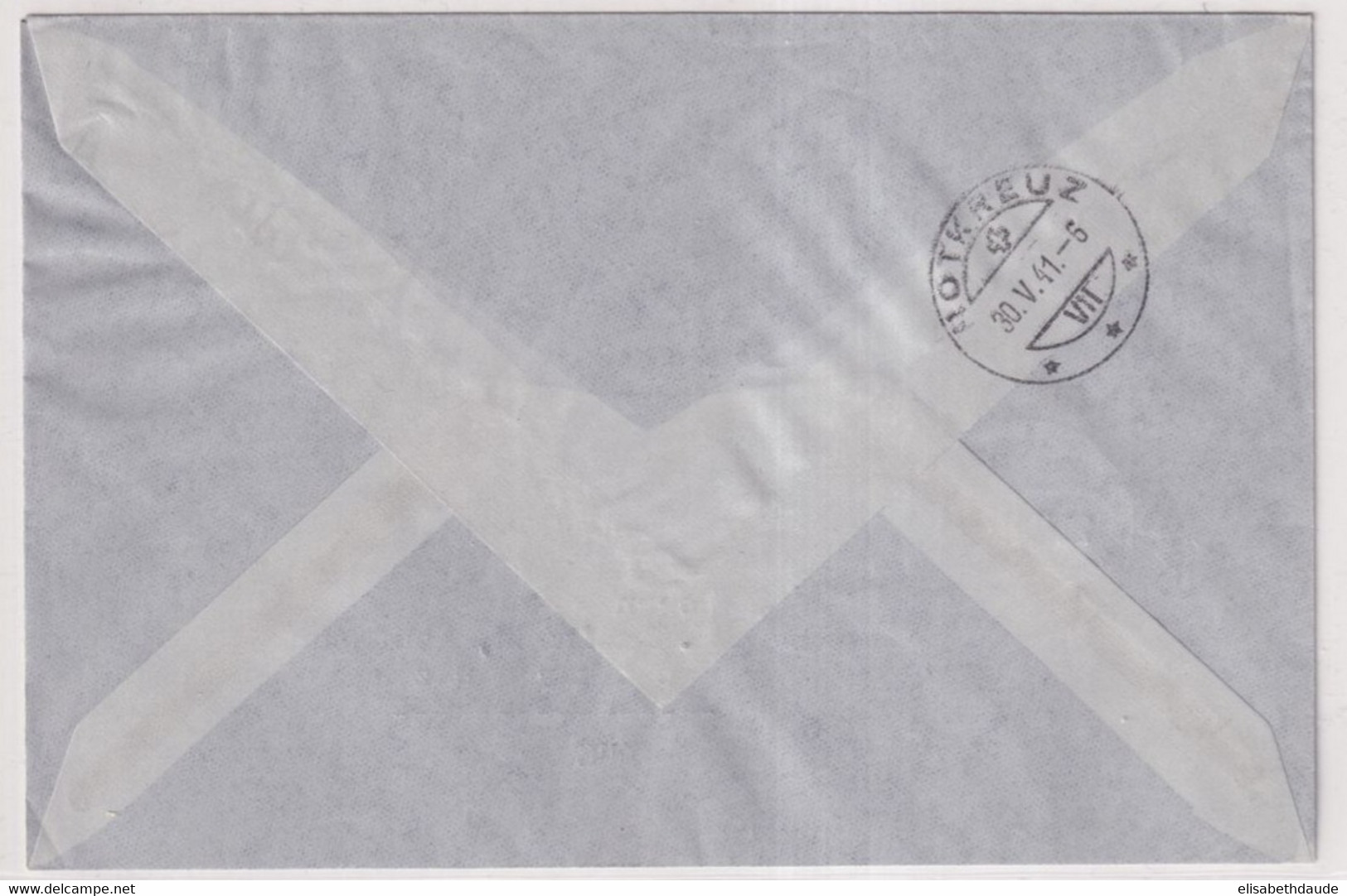 SUISSE - 1941 - POSTE AERIENNE  Zum. 35 VOL SPECIAL PRO AERO BUOCHS à PAYERNE Sur ENVELOPPE => ROTKREUZ ZUG - First Flight Covers