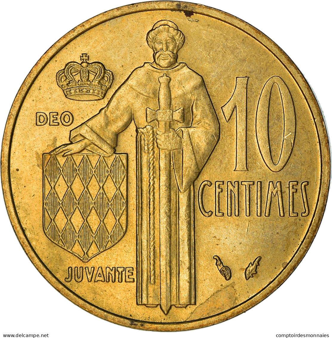 Monnaie, Monaco, Rainier III, 10 Centimes, 1978, TB, Aluminum-Bronze, KM:142 - 1960-2001 Nouveaux Francs