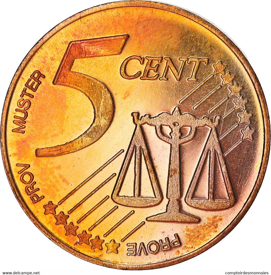 Slovénie, Fantasy Euro Patterns, 5 Euro Cent, 2004, Proof, FDC, Copper Plated - Pruebas Privadas