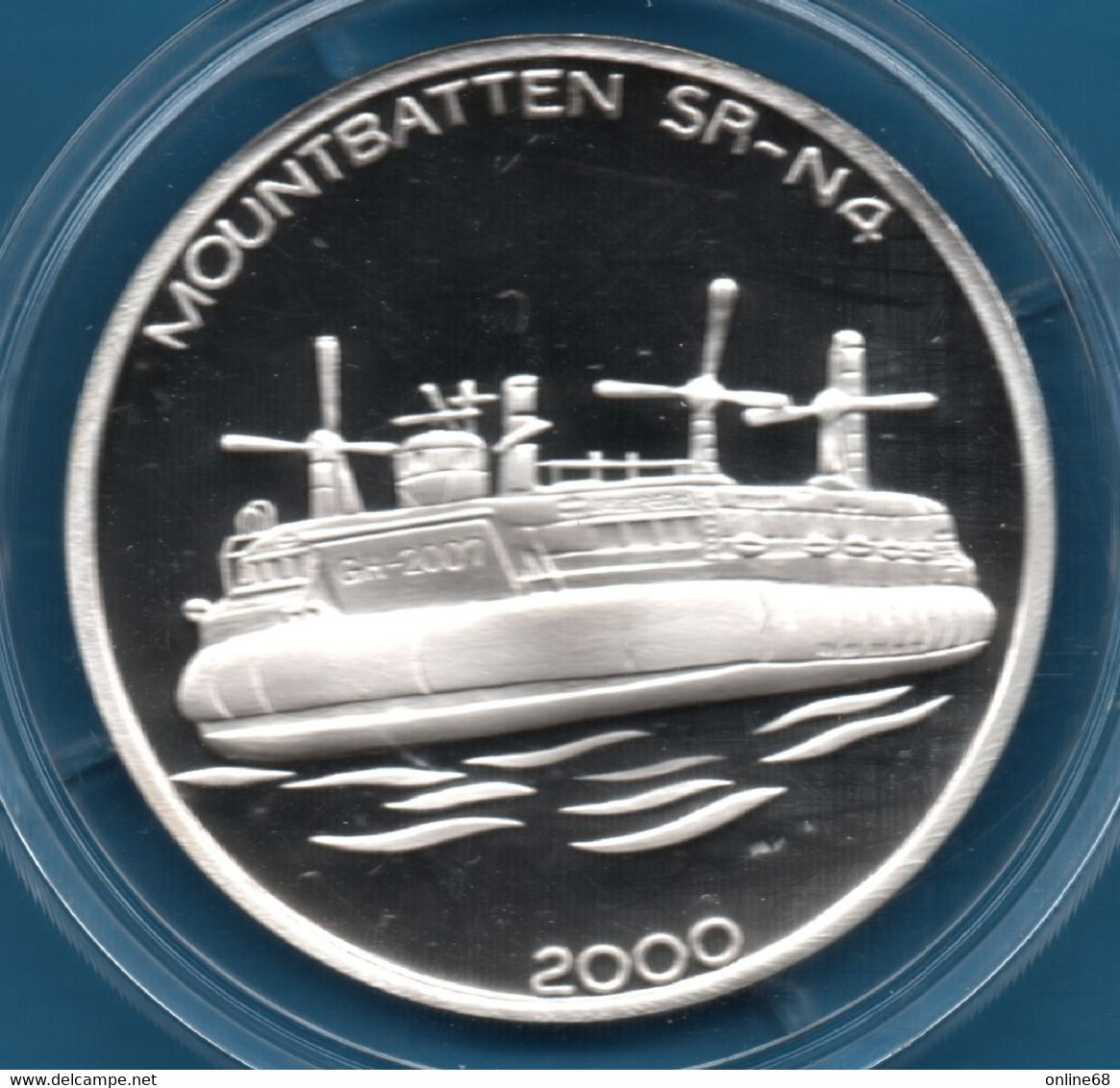 KOREA NORTH DPR 5 WON 2000 Argent 999‰ Silver  PROOF MOUNTBATTEN SR-N4 Bateau - Korea (Nord-)