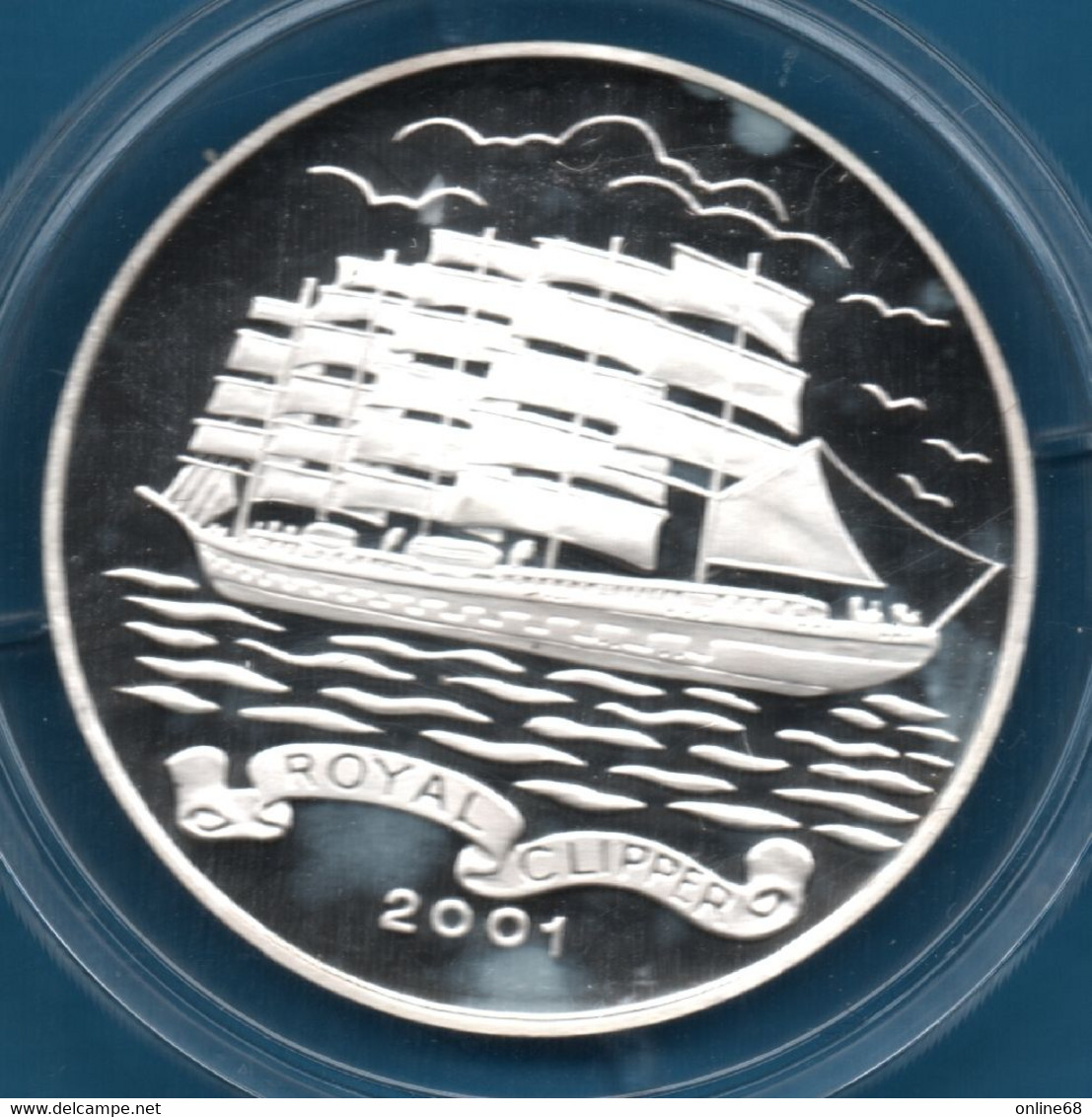 KOREA NORTH DPR 5 WON 2001  Argent 999‰ Silver  PROOF ROYAL CLIPPER Bateau - Corée Du Nord