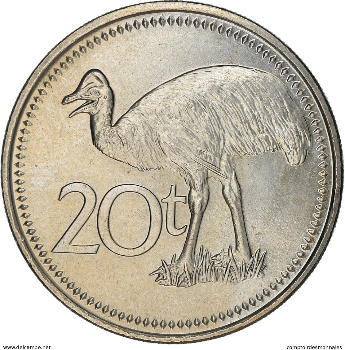 Monnaie, Papua New Guinea, 20 Toea, 1995, Royal Canadian Mint, SPL - Papouasie-Nouvelle-Guinée