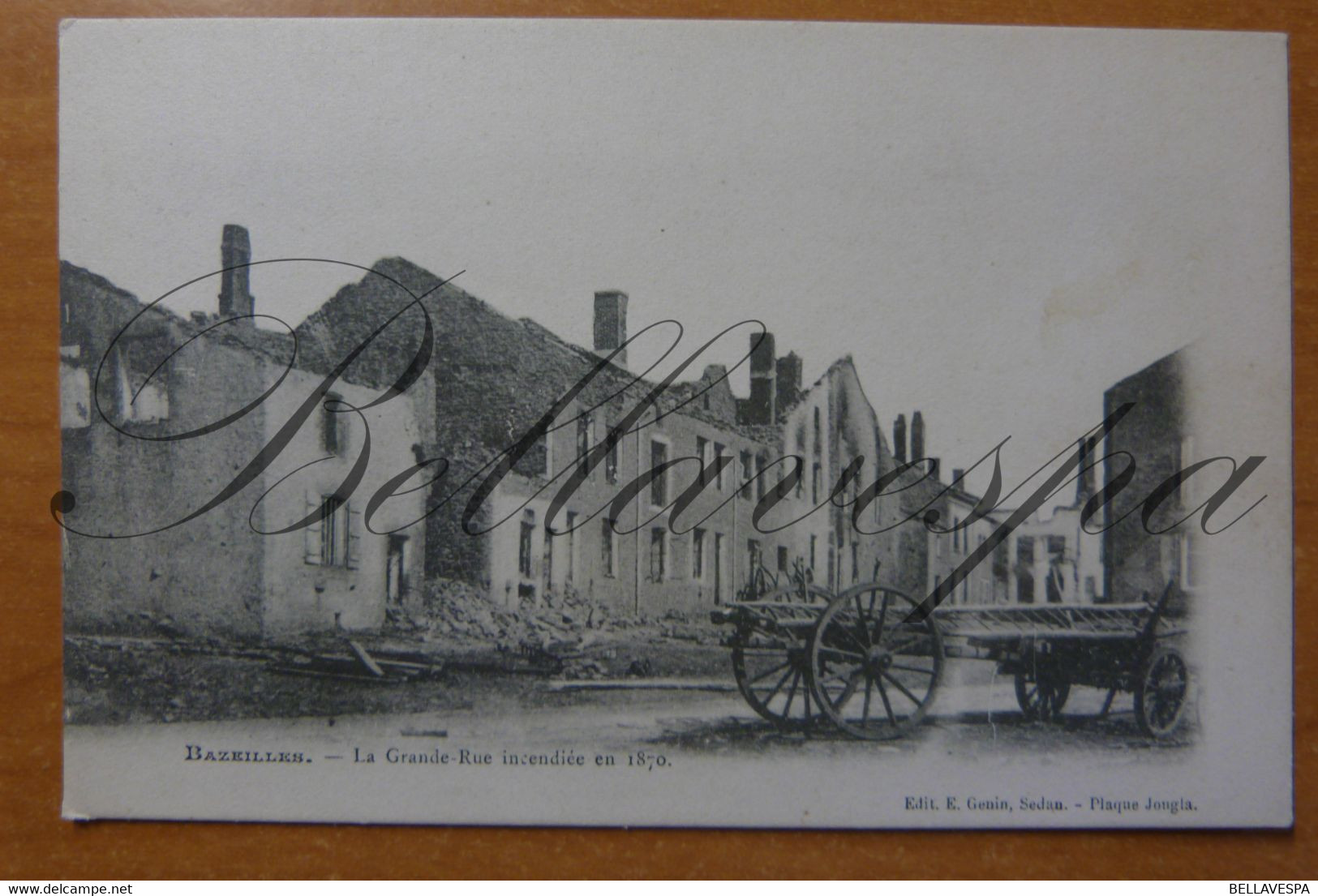 Bazeilles Sedan D08  La Grande Rue Incendiée En 1870. - Catastrophes