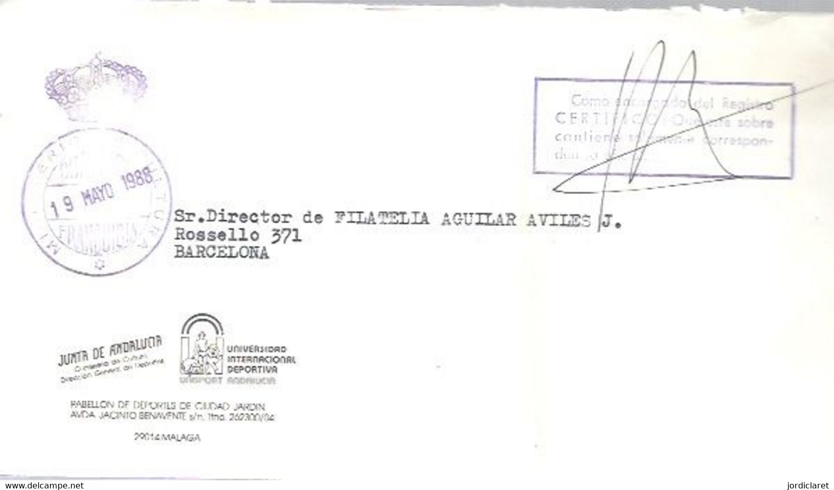 MINISTERIO DE CULTURA 1988 - Postage Free