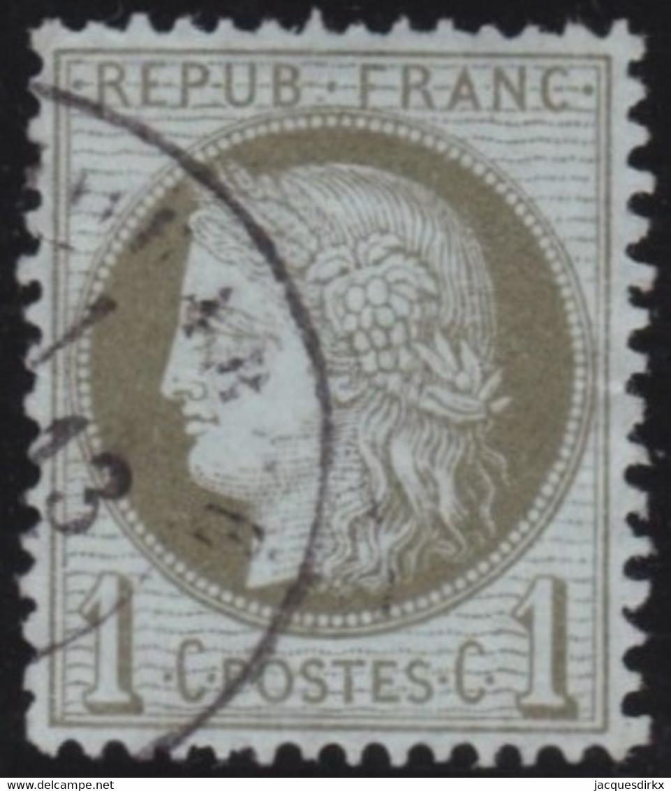 France   .  Y&T   .   50   .    O    .    Oblitéré - 1871-1875 Ceres