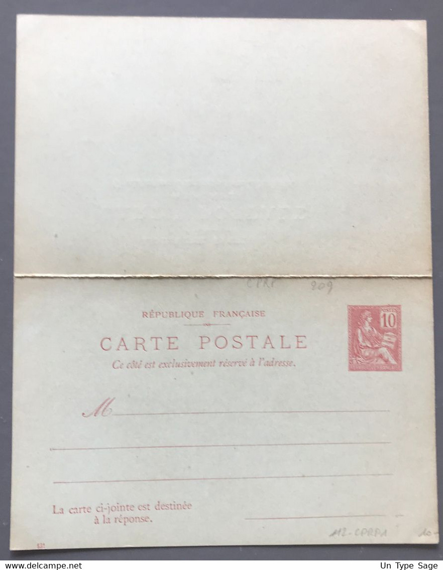 France Entier N°112-CPRP1 - Neuf - (B3587) - Cards/T Return Covers