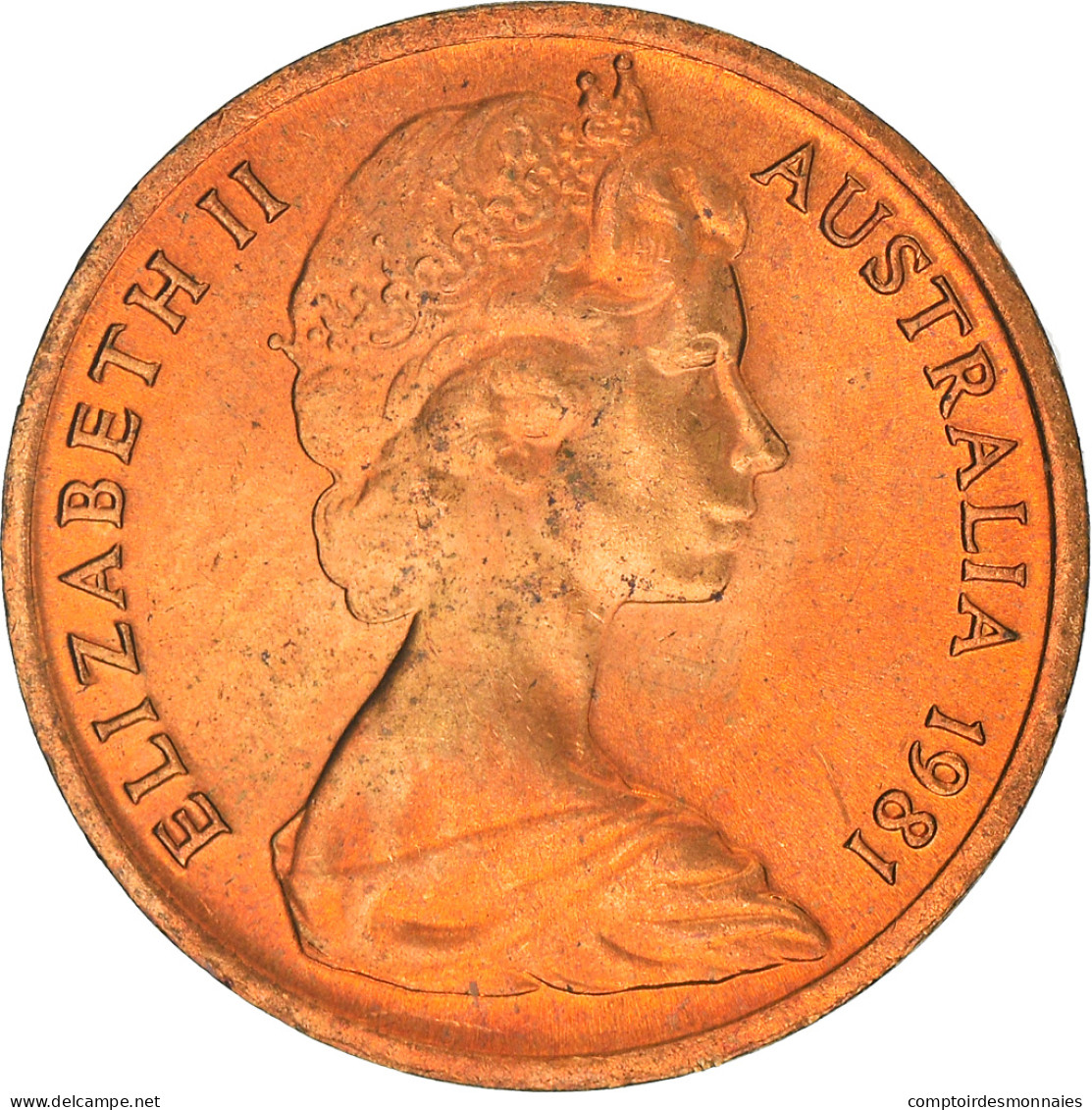 Monnaie, Australie, Elizabeth II, Cent, 1981, Royal Canadian Mint, SPL, Bronze - Cent