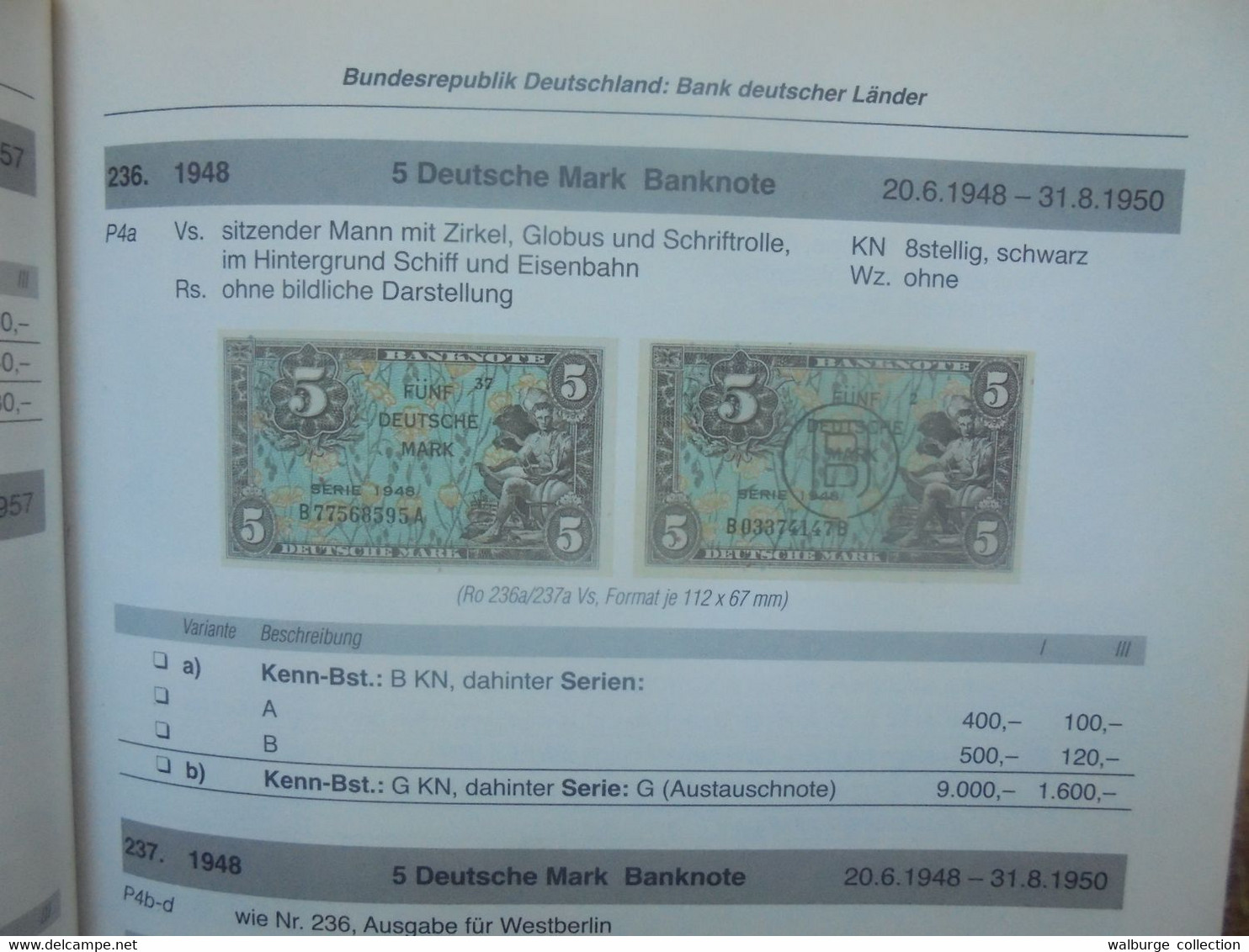 +++RARE+++5 MARK Série 1948 Circuler+++ - 5 Deutsche Mark