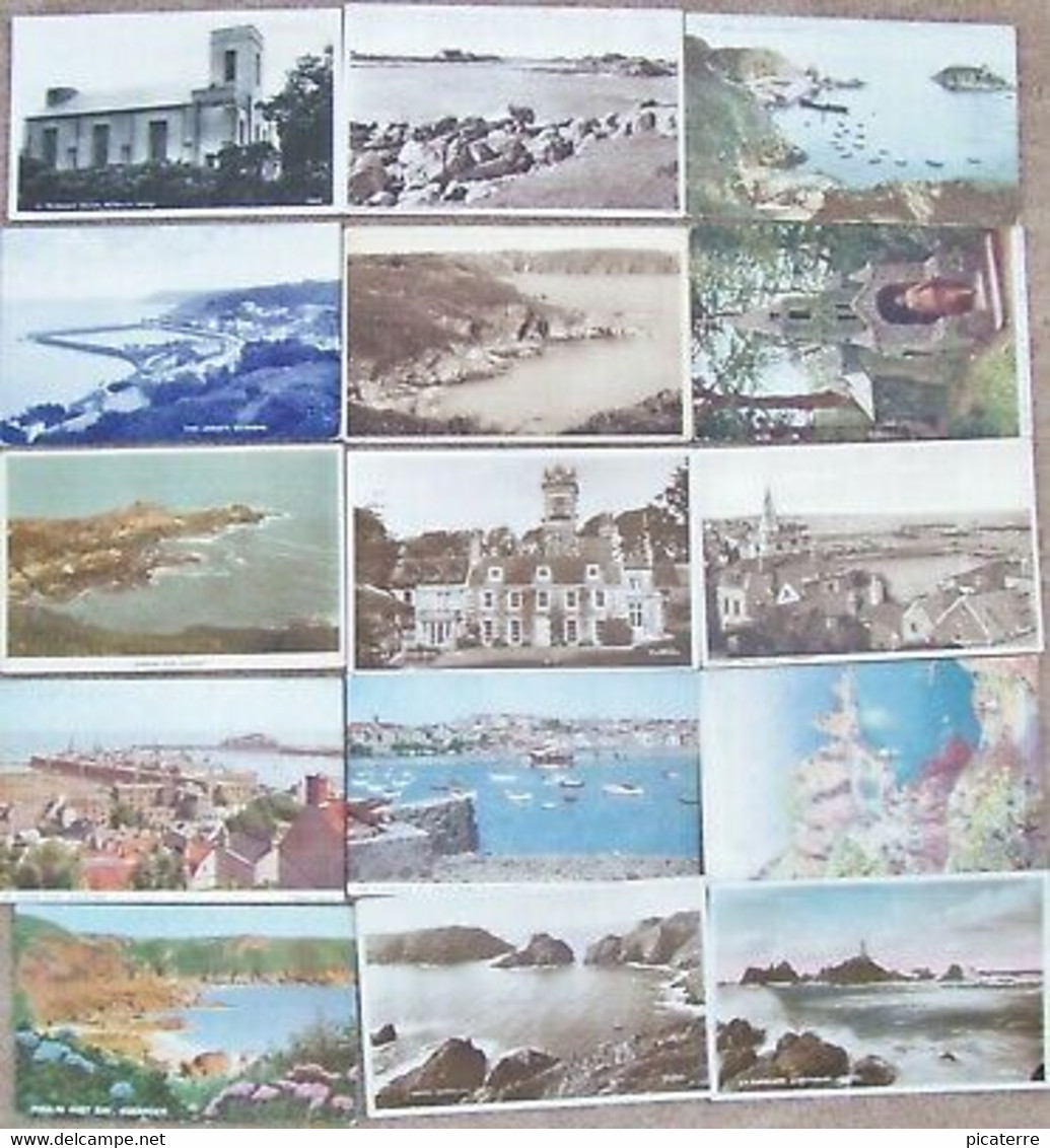 LOT DE 15 CARTES DES ILES-- 15 CARTE POSTALES Différentes Des Iles Anglo-Normandes (7 X-Guernsey,3 X-Jersey, 5 X-Sark) - Other & Unclassified