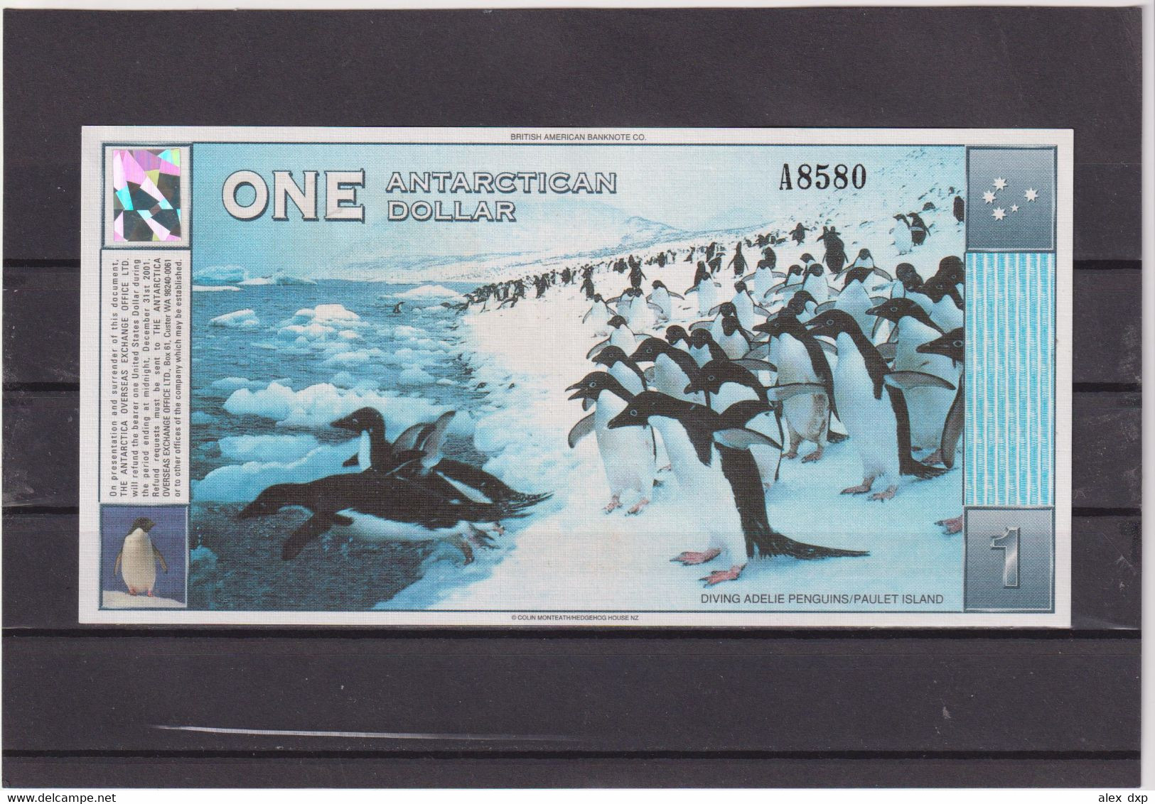 ANTARCTICA 1996, 1 DOLLAR (1ST ISSUE), AUNC - Other & Unclassified