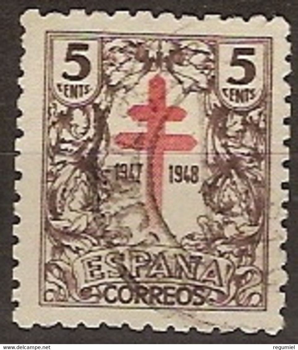 España U 1017 (o) Tuberculosos. 1947 - Oblitérés