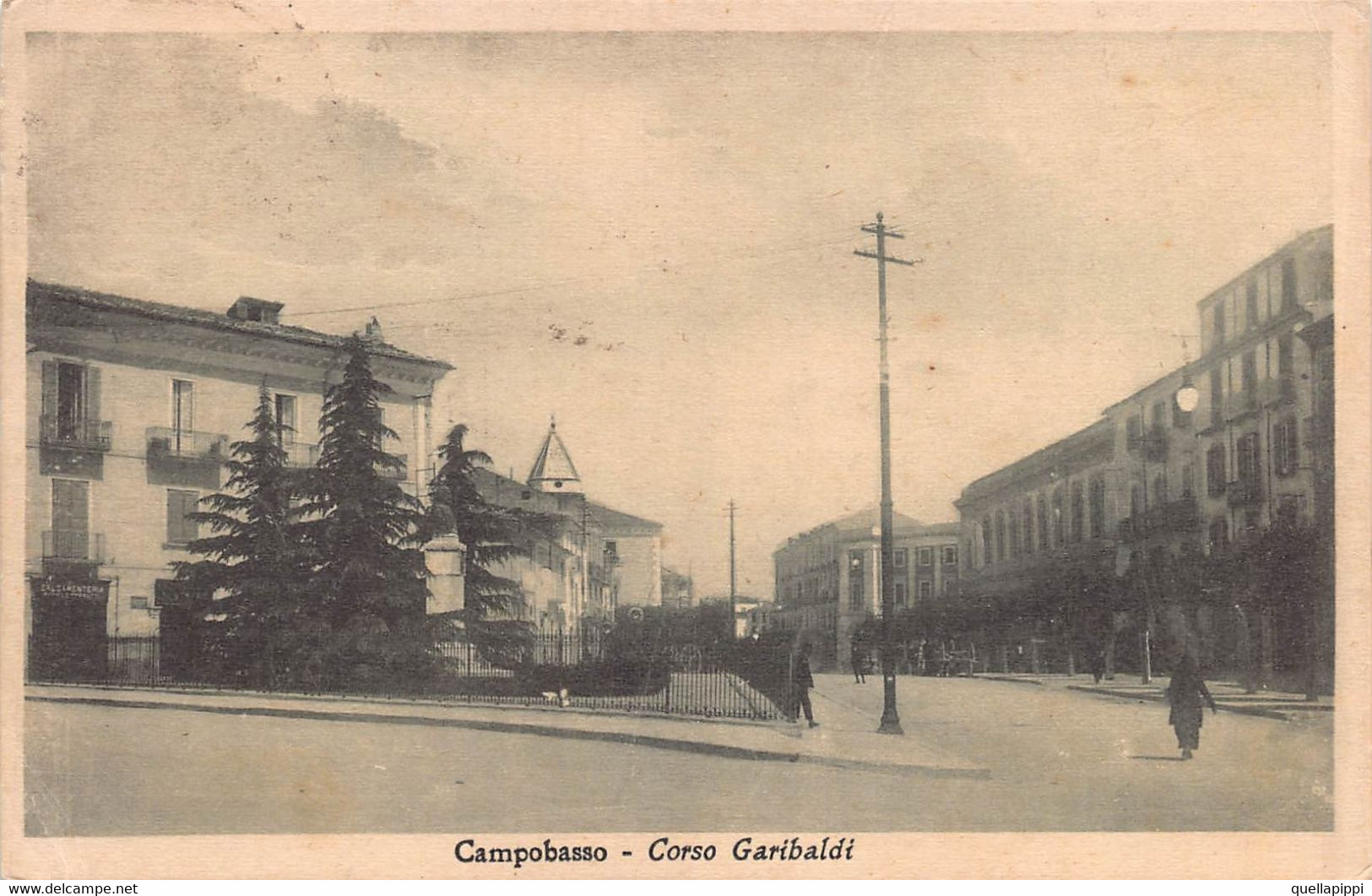 013064 "CAMPOBASSO - CORSO GARIBALDI" ANIMATA. CART SPED 1933 - Campobasso