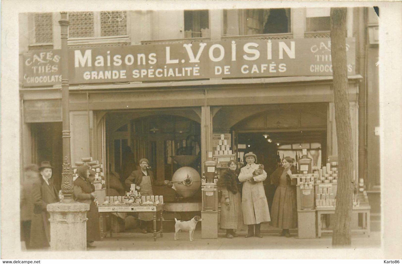 Lyon * 3ème * Carte Photo * Devanture Façade Maison L. VOISIN , Grande Spécialité De Cafés * Commerce Magasin - Lyon 3