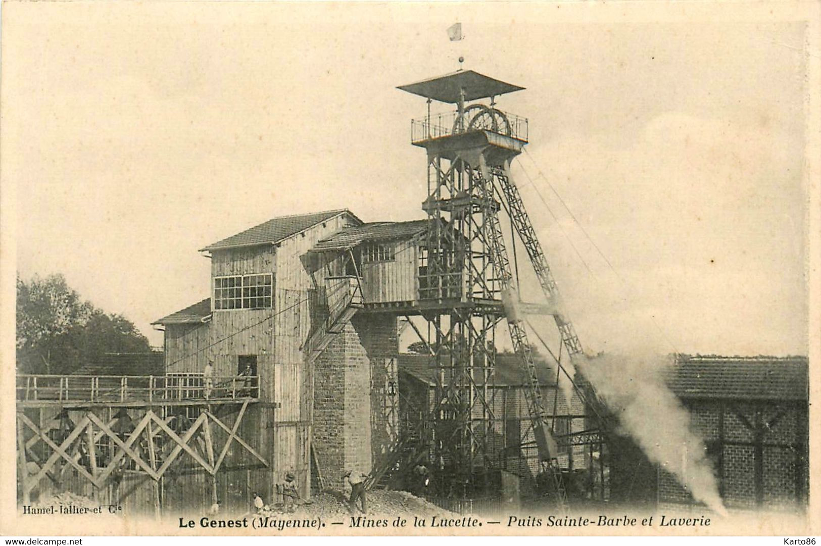 Le Genest * Les Mines De La Lucette * Le Puits Ste Barbe Et Laverie * Carrière Carrières Mine Mineurs Fosse - Le Genest Saint Isle