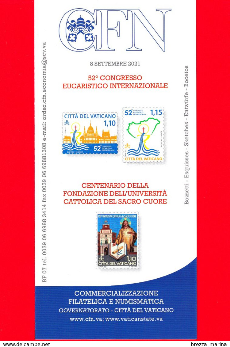 Nuovo - VATICANO - 2021 - Bollettino Ufficiale - Congresso Eucaristico - Università Cattolica S. Cuore - BF 07 - Covers & Documents