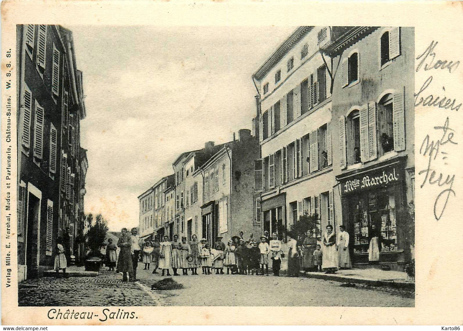 Château Salins * Une Rue Du Village * Commerce Magasin Mlle MARCHAL - Chateau Salins