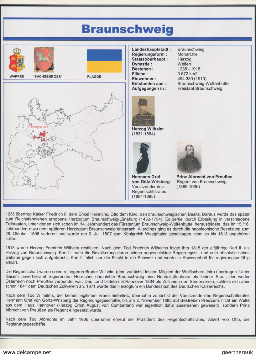 Braunschweig - Marken Und Briefe: Sammlung Meist Gestempelt Auf 7 Albenblättern - U.a. 1(2), 2(2), 3 - Brunswick