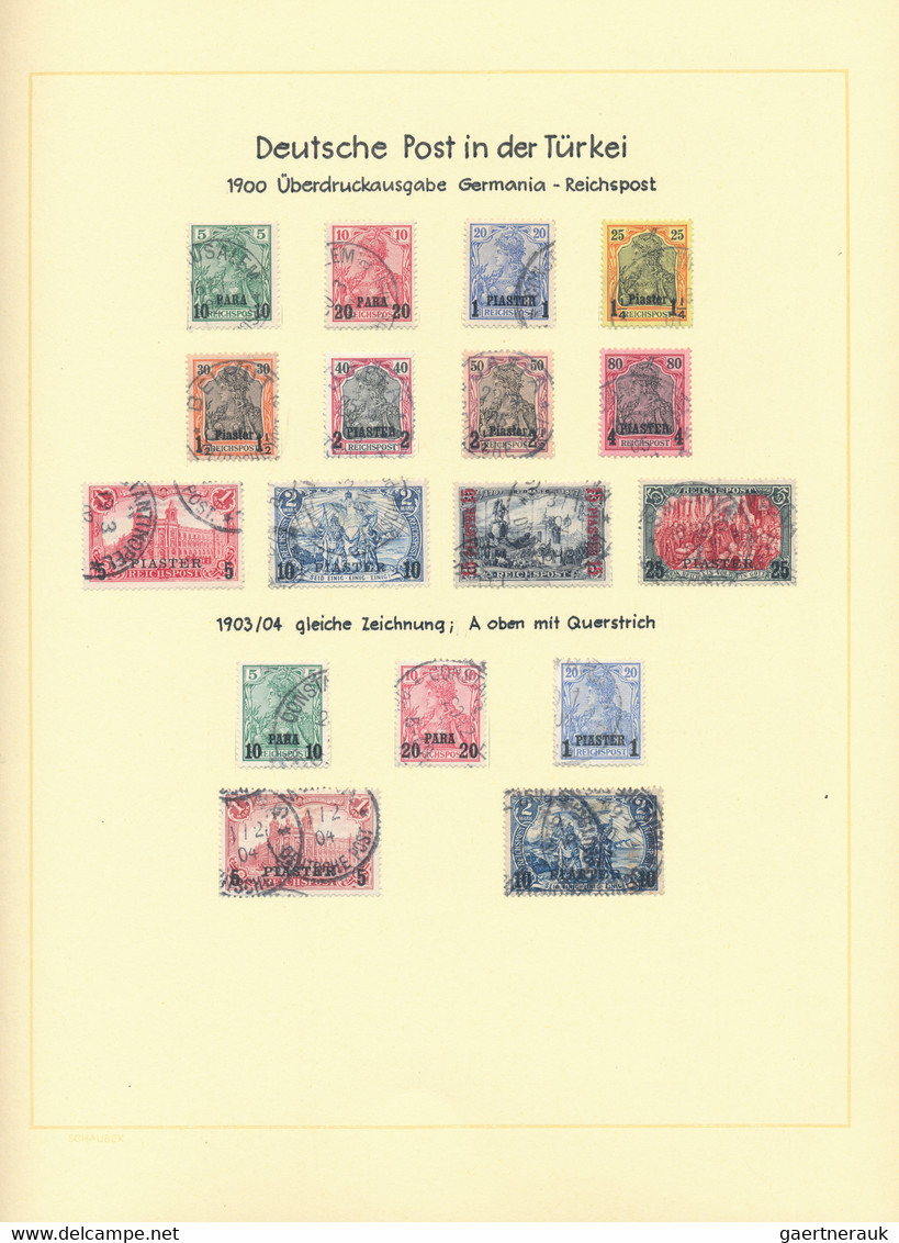 Deutsche Post In Der Türkei: 1884/1912, Saubere Gestempelte Sammlung Auf Attraktiv Beschrifteten Alb - Turchia (uffici)