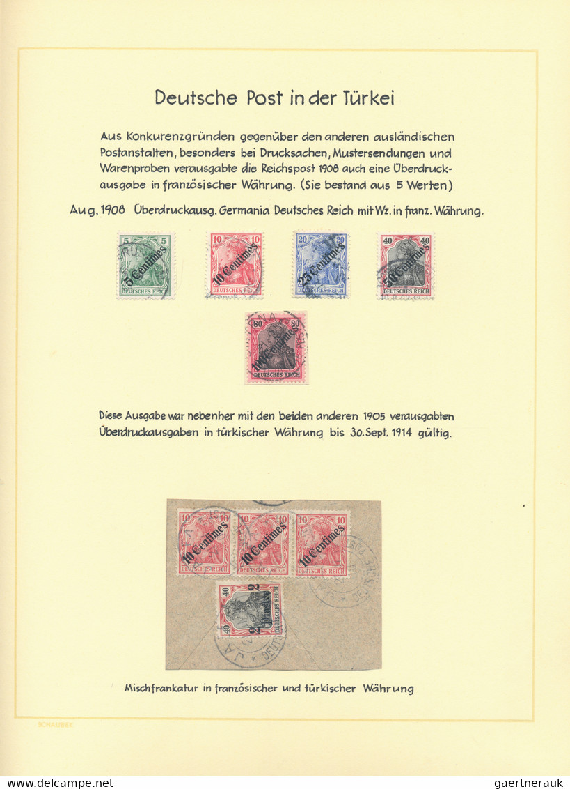 Deutsche Post In Der Türkei: 1884/1912, Saubere Gestempelte Sammlung Auf Attraktiv Beschrifteten Alb - Turchia (uffici)