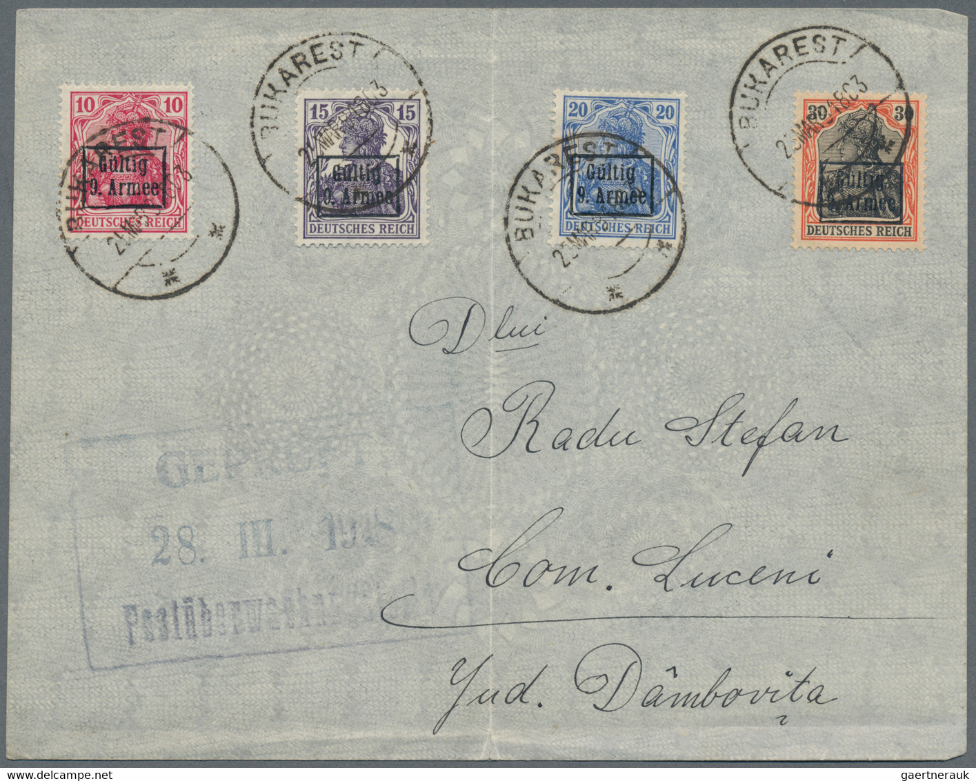 Deutsche Besetzung I. WK: 1914/1917, Partie von ca. 67 Briefen/Karten/Ganzsachen mit Bedarfspost und