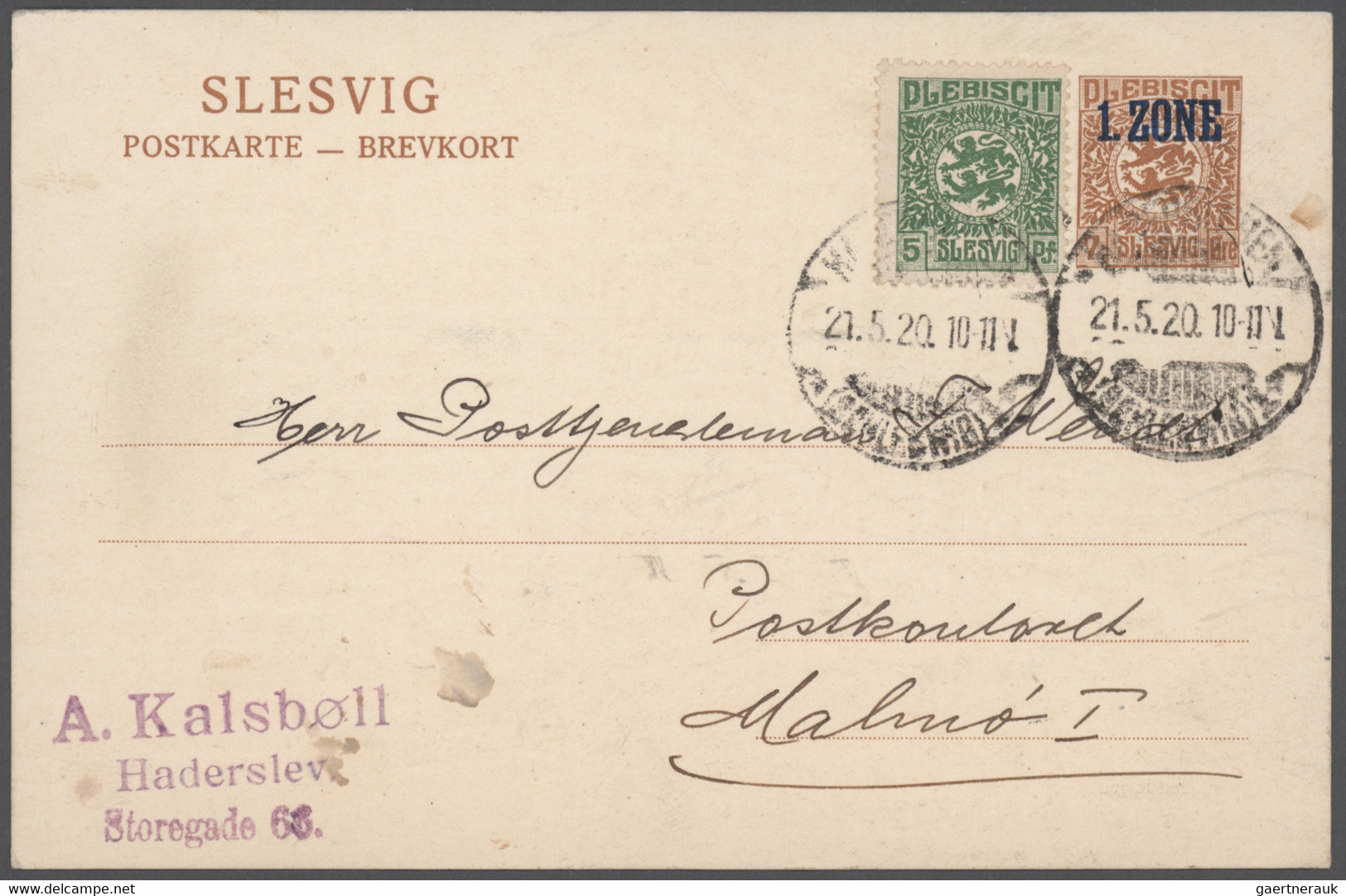 Deutsche Abstimmungsgebiete: 1920/1921 (ca.), 18 Belege Mit U.a. Schleswig: Mi.Nr. 1/14 Und 15/28 Je - Other & Unclassified