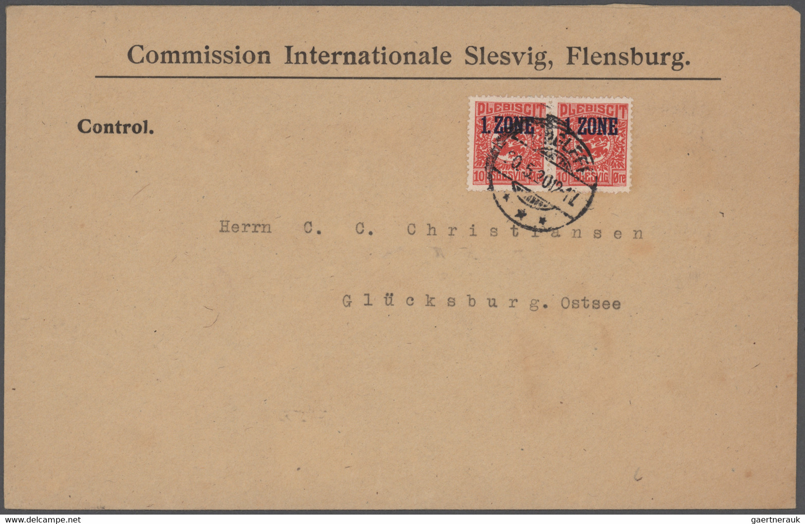 Deutsche Abstimmungsgebiete: 1920/1921 (ca.), 18 Belege mit u.a. Schleswig: Mi.Nr. 1/14 und 15/28 je
