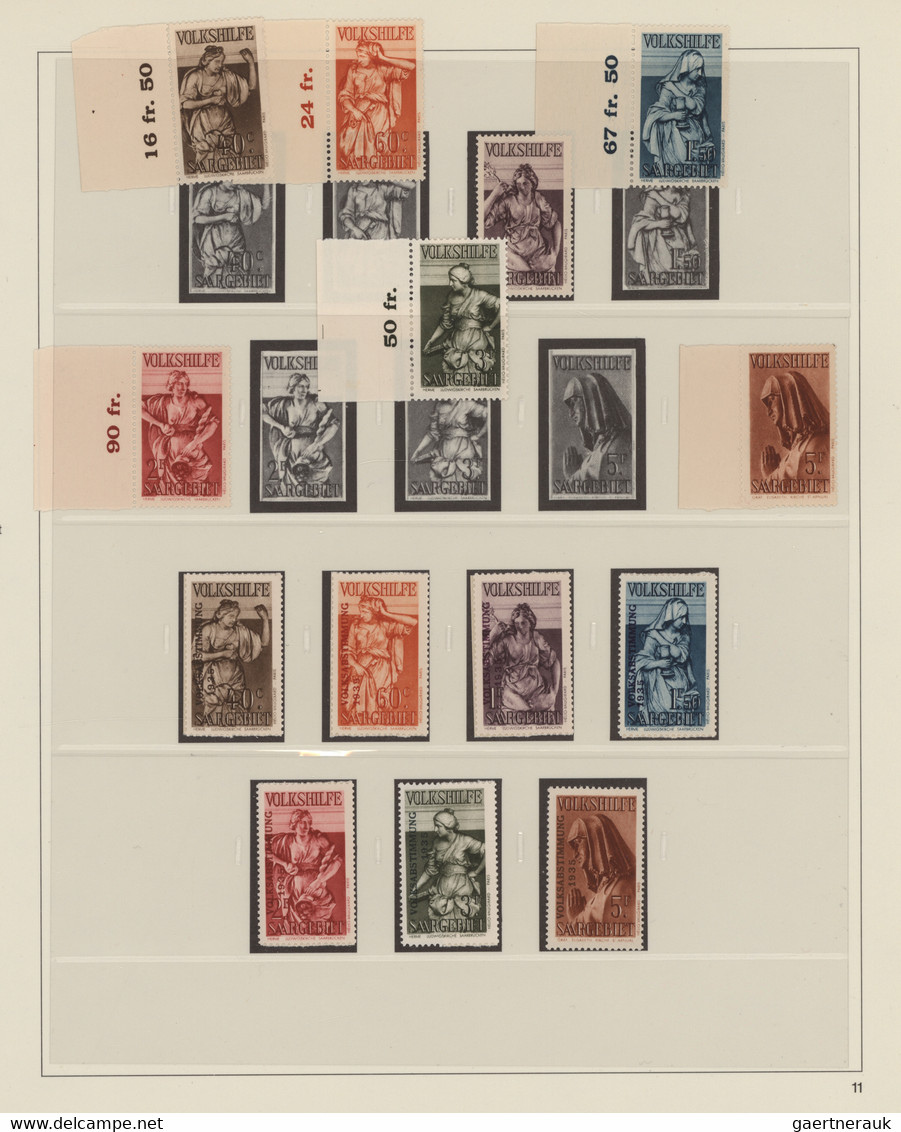 Deutsche Abstimmungsgebiete: ABSTIMMUNGSGEBIETE 1920-1937, Augenscheinlich Postfrische Sammlung Saar - Other & Unclassified