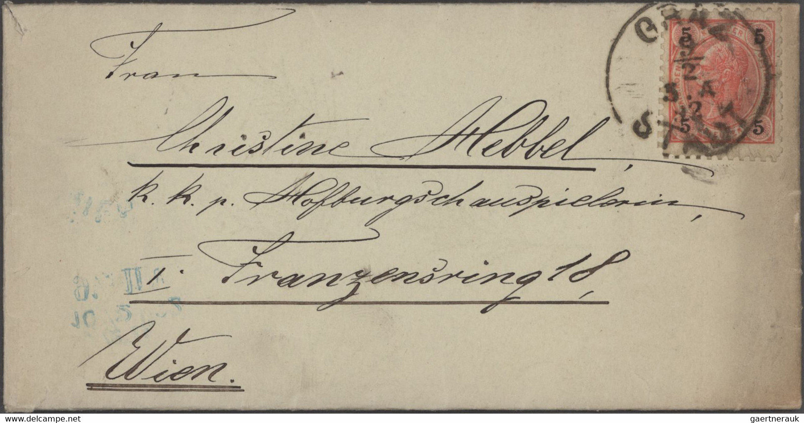 Autographen: Christian Friedrich Hebbel (18. März 1813 - 13. Dezember 1863), Dramatiker und Lyriker