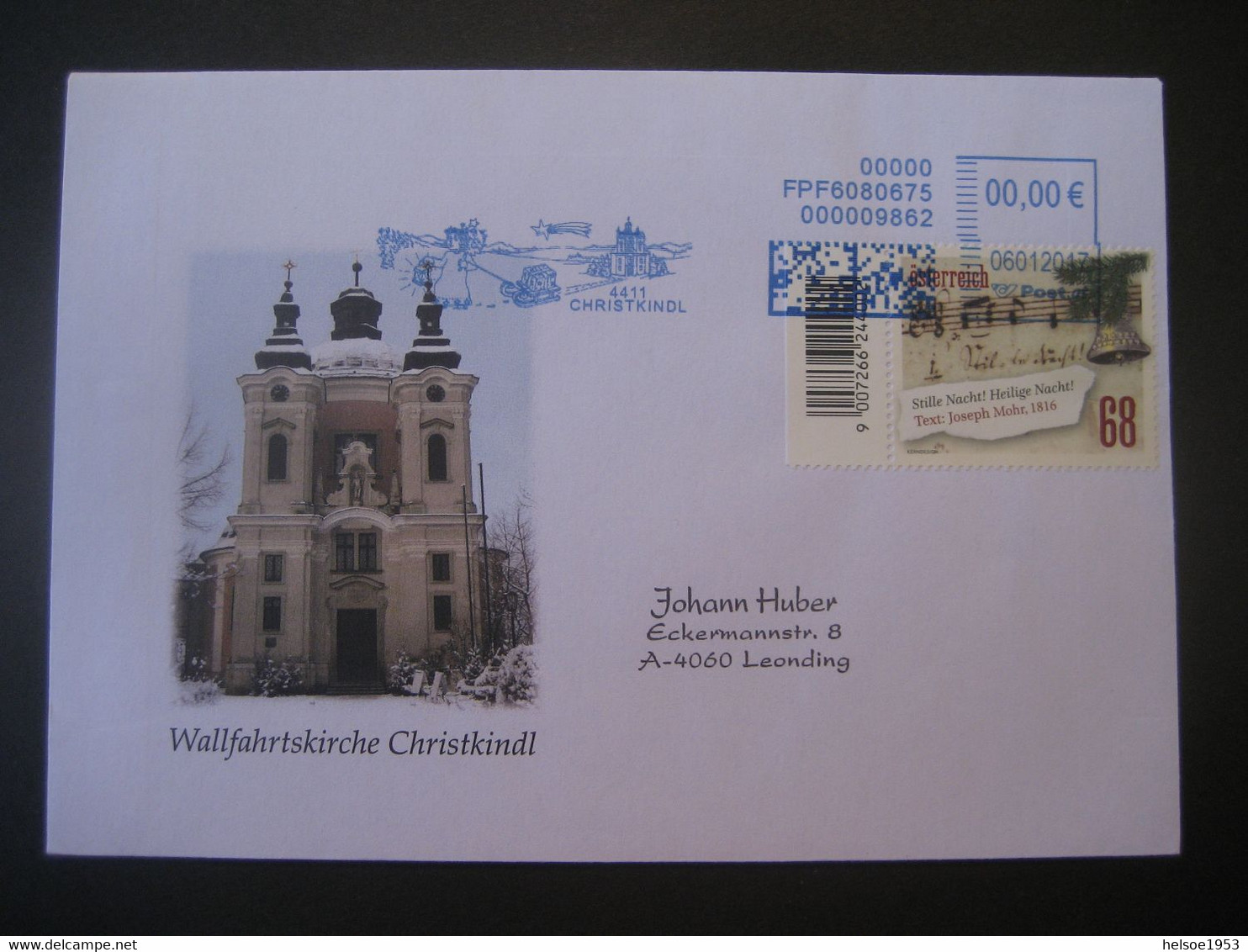 Österreich- Christkindl 06.01.2017, Schmuck-Beleg Mit Absenderfreistempel - Covers & Documents