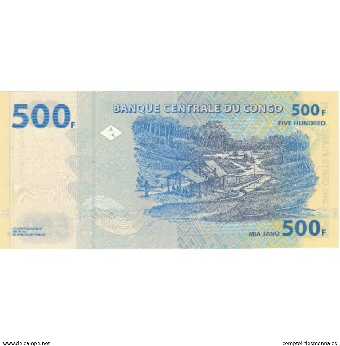 Billet, Congo Democratic Republic, 500 Francs, 2002, 2002-01-04, KM:96a, NEUF - Republik Kongo (Kongo-Brazzaville)