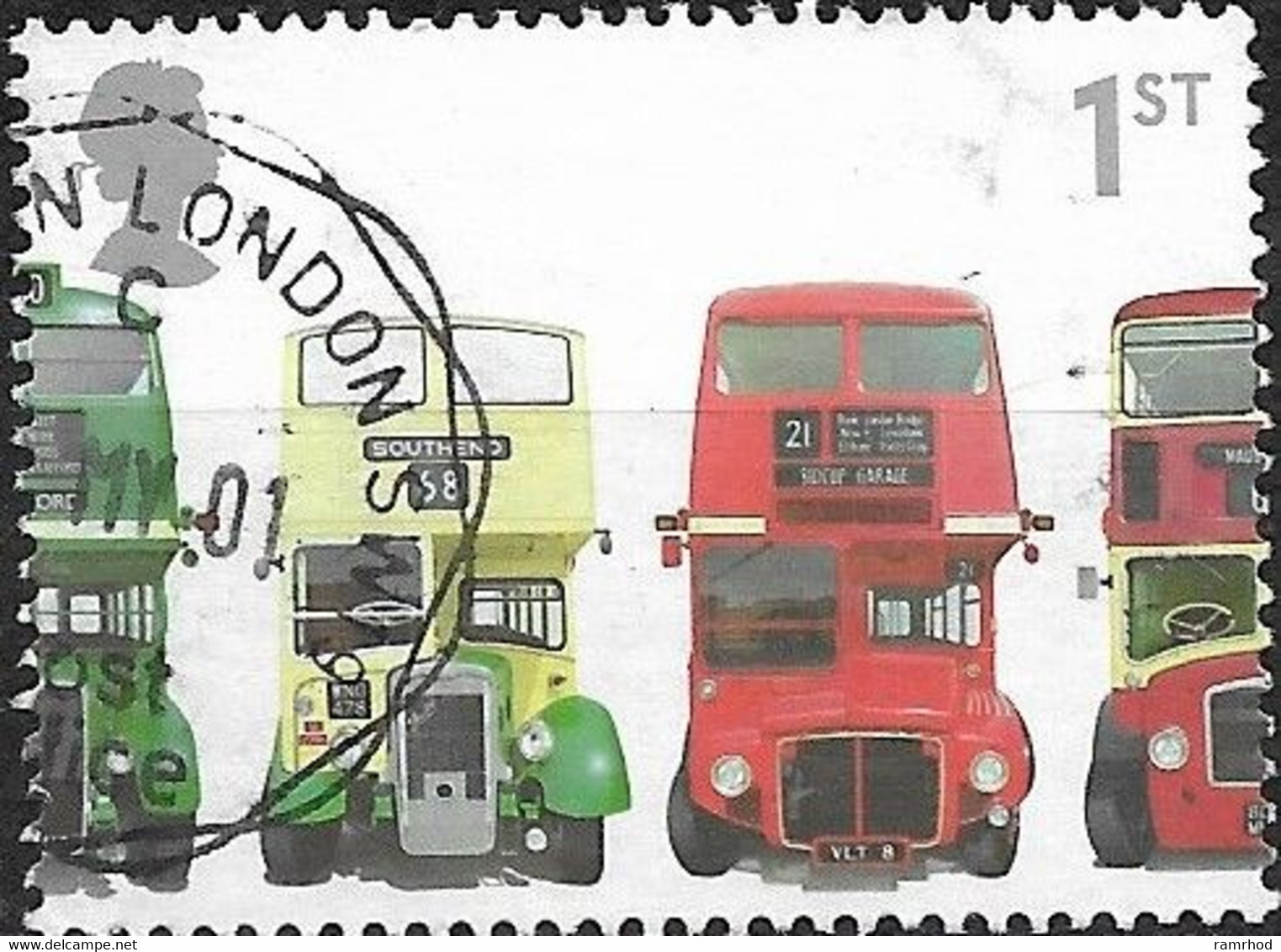 GREAT BRITAIN 2001 150th Anniv Of 1st Double-decker Bus - (1st) - AEC Regent III RT Type, Bristol KSW5G Open-top, AEC FU - Used Stamps