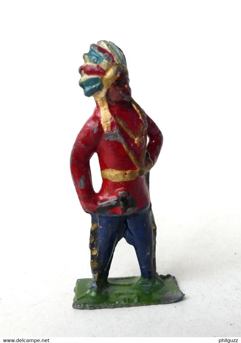 FIGURINE PLOMB CREUX BF BLANCHERIE FRERES INDIEN TOMAHAWK - Soldatini Di Piombo