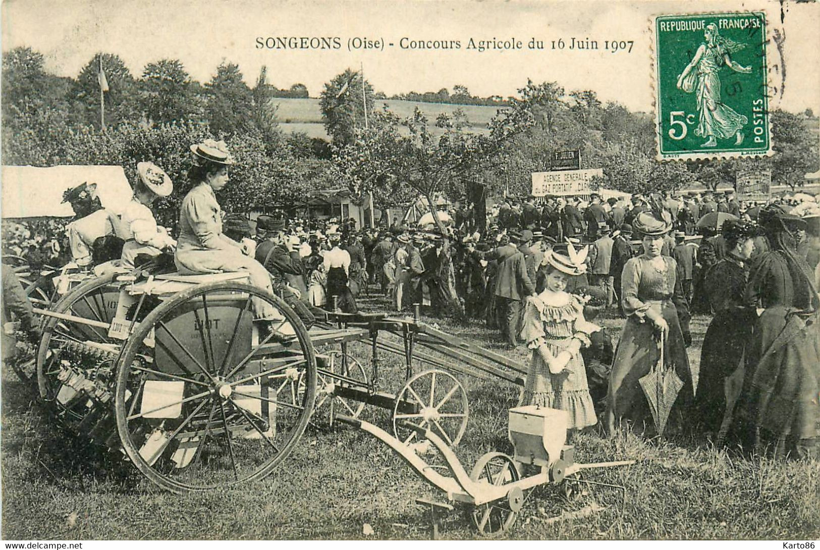 Songeons * Le Concours Agricole Du 16 Juin 1907 * Machines Agricoles * Fête Locale Agriculture - Songeons